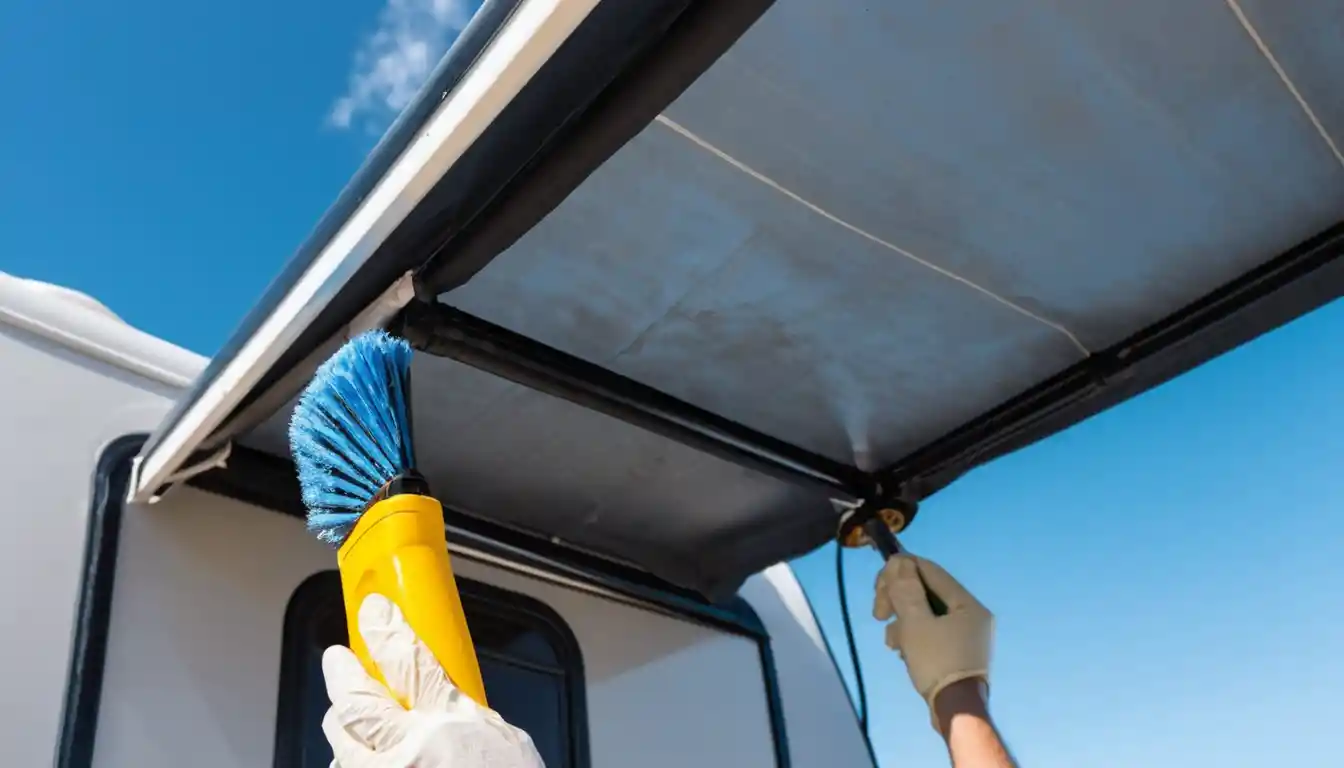 how to clean rv awning