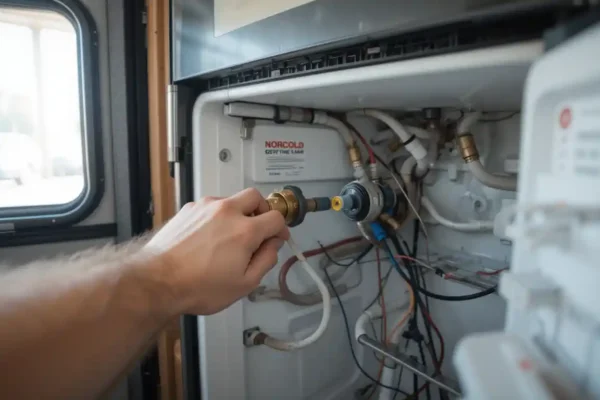 how to remove norcold refrigerator from rv