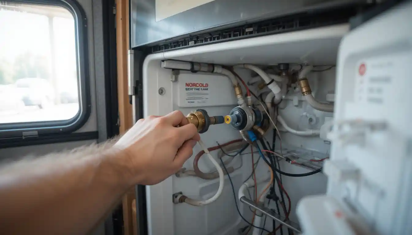 how to remove norcold refrigerator from rv