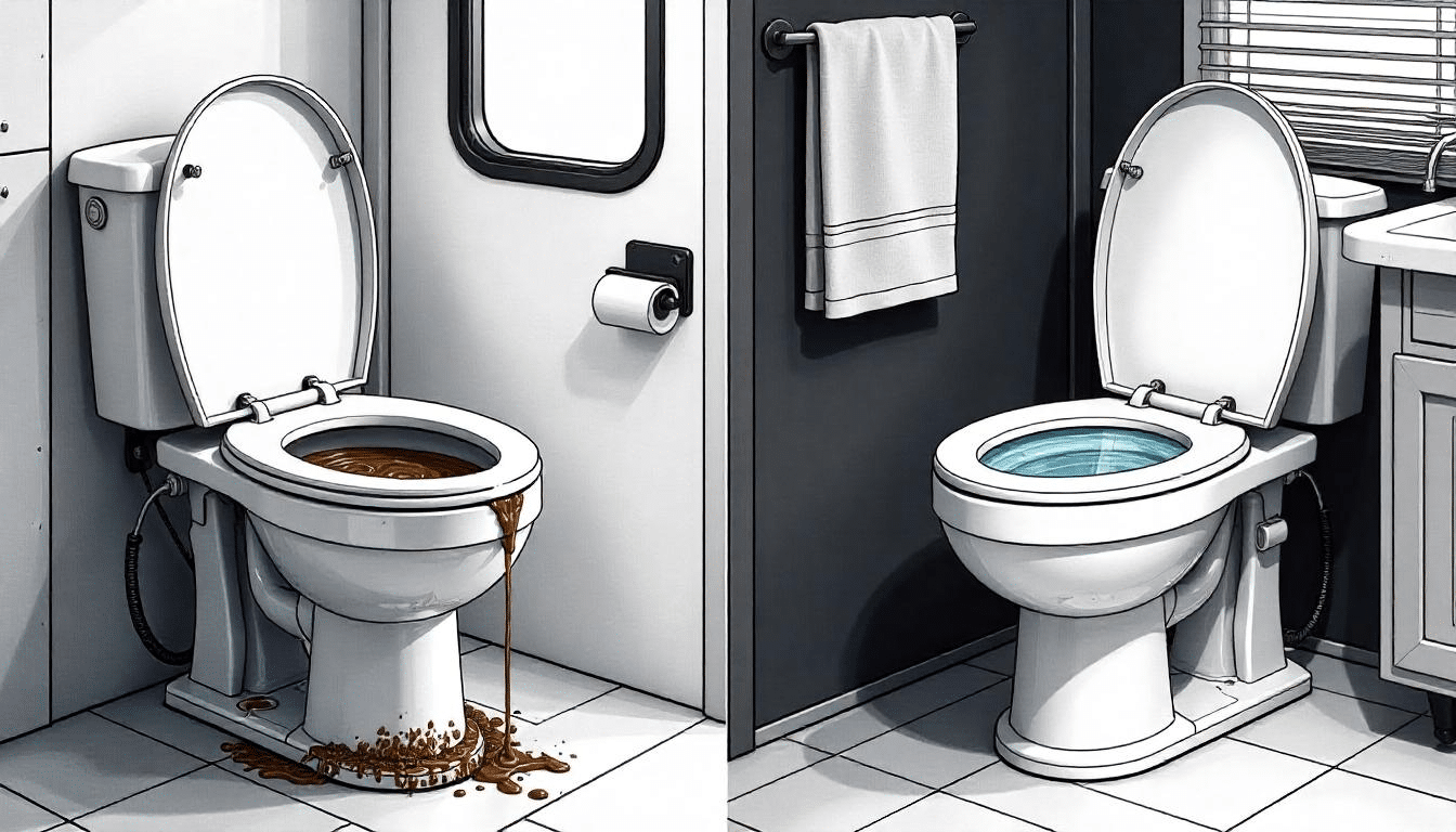 how to unclog rv toilet