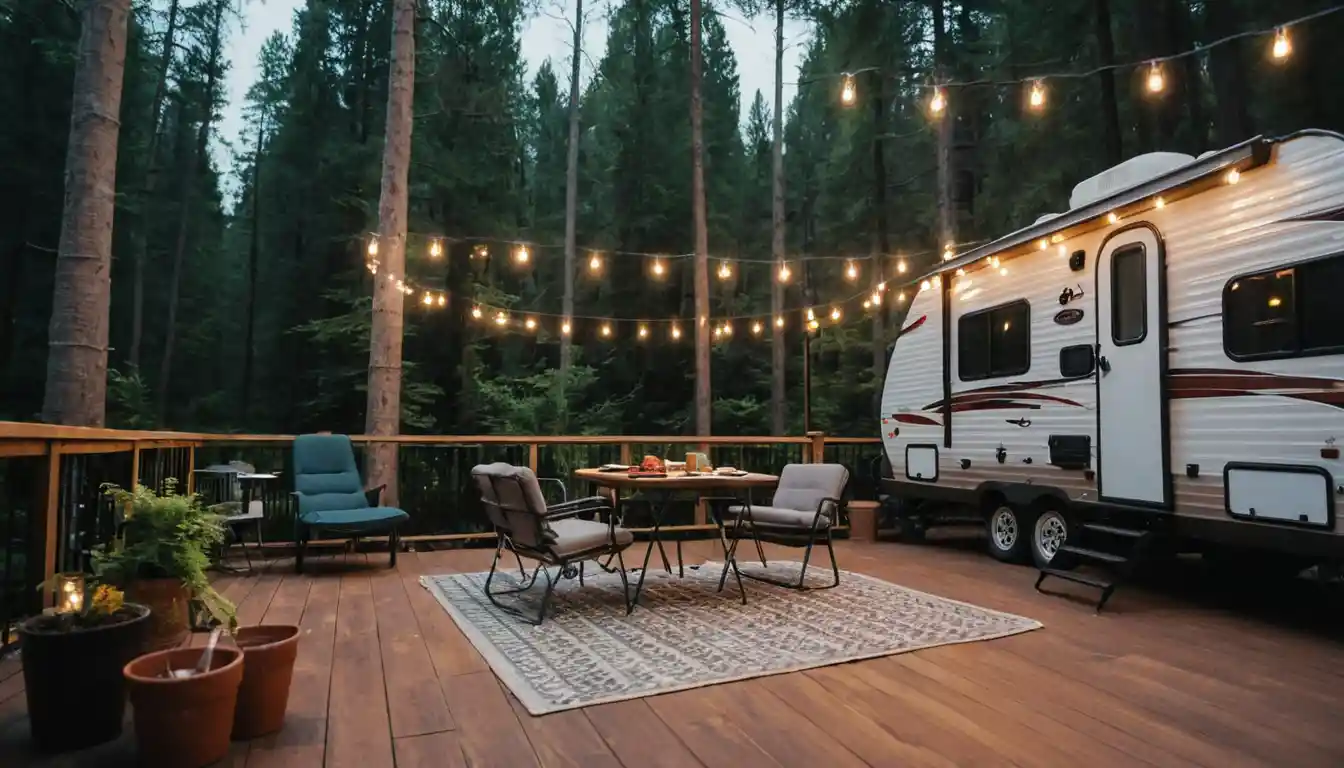 travel trailer rv deck ideas