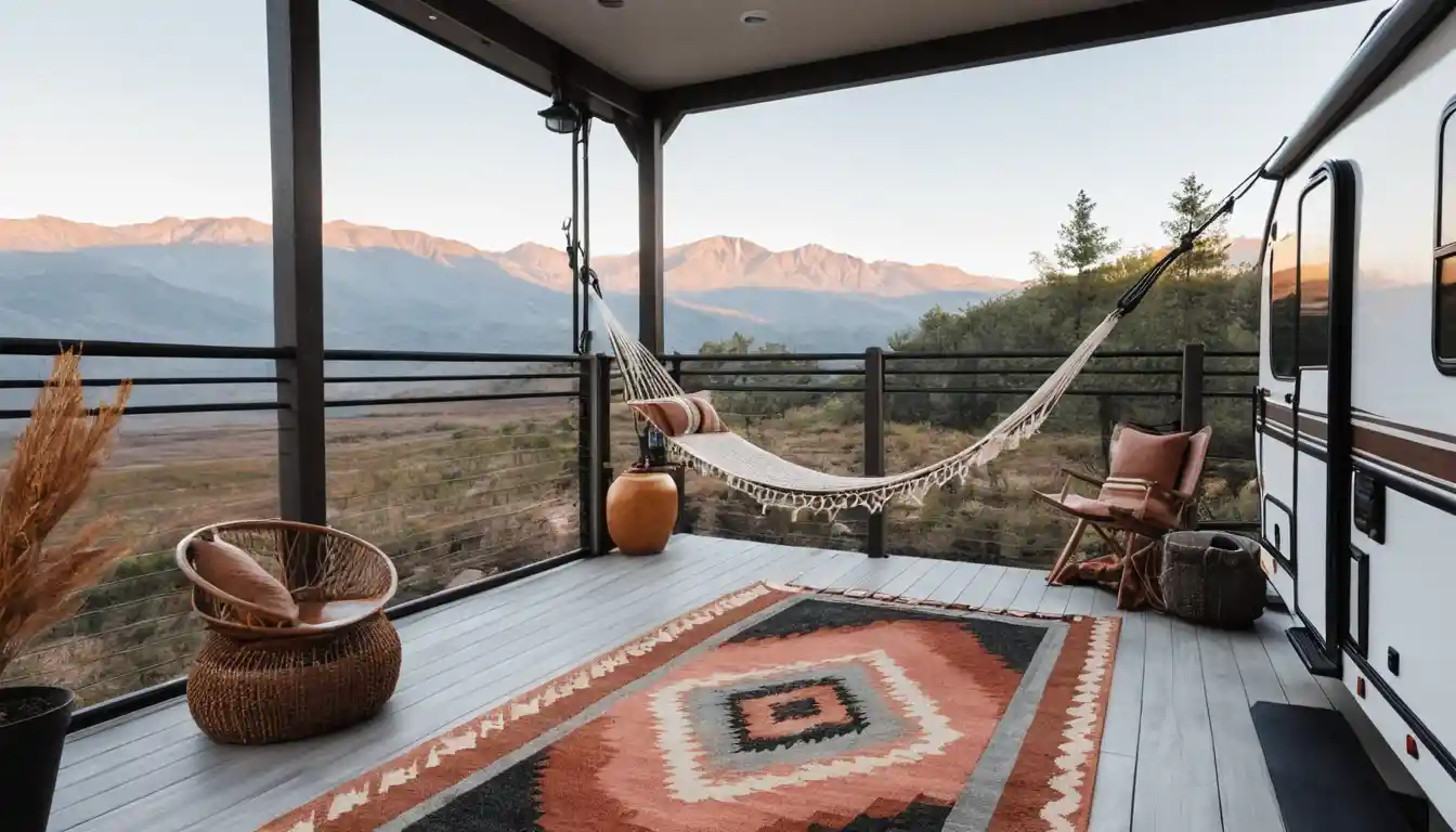 travel trailer rv deck ideas